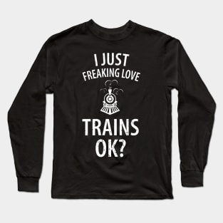 train railwayman trains driver Long Sleeve T-Shirt